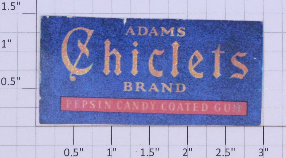 American Flyer FL0233 3" Blue "Adams Chiclets Brand" Sign - Image 1 of 2