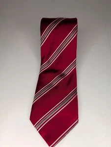 Donald J Trump Tie Signature Series Gold Bar Red Silver Repp Silk Formal Power - Picture 1 of 9