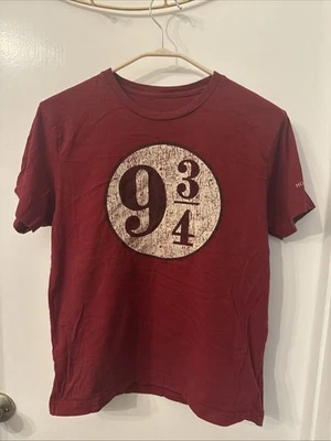 Camiseta infantil Harry Potter plataforma tamanho 9 3/4 juvenil grande marrom Hogwarts - Imagem 1 de 3