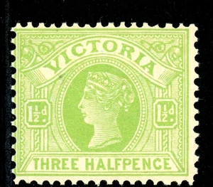 Victoria 1897 Australia QV 1½p Yellow Green Scott #179 MNH G815 ⭐⭐⭐⭐⭐⭐ - Picture 1 of 6