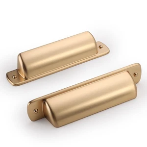 10 Pack 3 Inch(76mm) Brushed Brass Kitchen Cabinet Handles, Cabinet Cup Pulls... - Picture 1 of 6