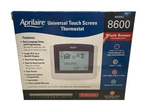 Aprilaire 8600 Programmable Touchscreen Thermostat Dual Power - Picture 1 of 5