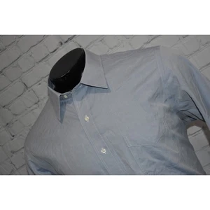 Brooks Brothers Dress Shirt Milano Mens Size XL Blue Cotton Non-Iron - Picture 1 of 6