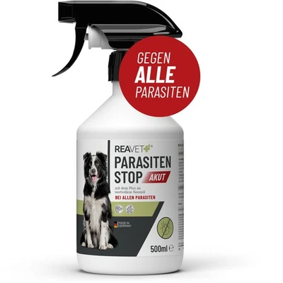 REAVET Parasiten Spray AKUT gegen ALLE Parasiten für Hunde & Tierumgebung 500ml - Bild 1 von 4