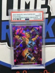 2024 Marvel Masterpieces 92 Platinum #65 Psylocke Purple Crystals PSA 10 POP 1💎 - Picture 1 of 2