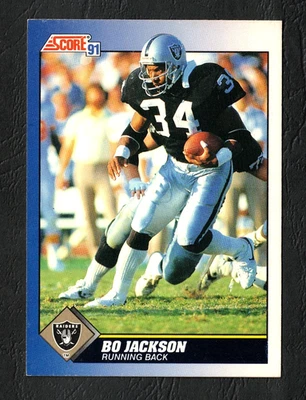 1991 Score Football Card #100 Bo Jackson – Los Angeles Raiders  A3106 - Image 1 of 2