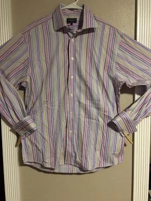 EUC Men's Dress Shirt Duchamp Size 16.5 pit-to-pit is 23" Long Sleeve ButtonDown - Image 1 of 3