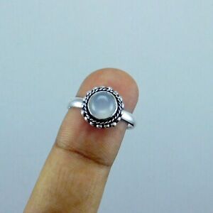 White Moonstone 925 Silver Plated Handmade Jewelry Ring US Size 10.25 R-19006