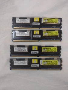 LOT Nanya 4 X 4GB 2Rx4 PC2-5300F-555-11-F0 MEMORY SERVER - Picture 1 of 4