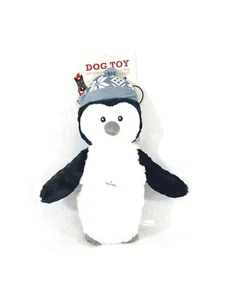 Interactive Plush Pet Squeaker Toy Black and White Penguin with Hat NWT - Picture 1 of 8