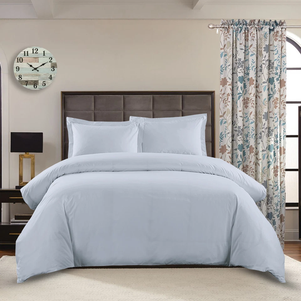 Breathable Crispy Soft 100% Cotton Percale 3-PC Duvet Cover Sets - Image 1 of 1