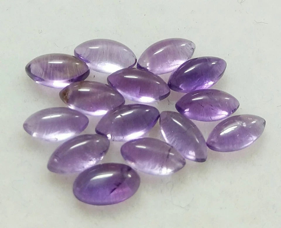 Cabochon marchesa naturale 3,00 ct ottima ametista viola lotto gemme di alta ... - Immagine 1 di 4
