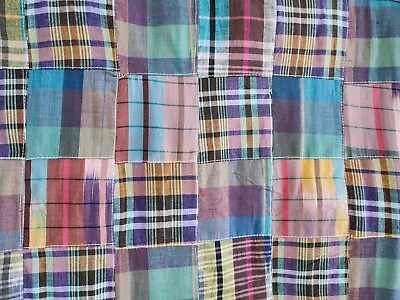 3m Cotton Patchwork Checked Madras Fabric - Image 1 of 4
