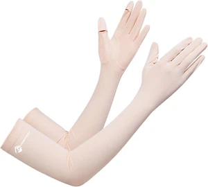 Summer-Uv-Sun-Protection Gloves Long Driving-Gloves Sunblock Non Slip Full - Picture 1 of 12