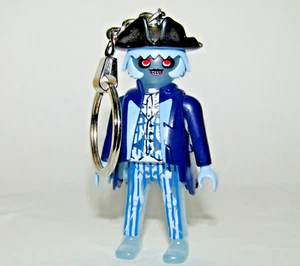 Playmobil Blue Crystal Ghost Pirate Red Eyes Blue Jacket Keychain - 28 - Picture 1 of 4