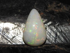 Australian Opal Multi Fire Smooth Pear Shape Cabochon 14X9X5MM Approx - Picture 1 of 3