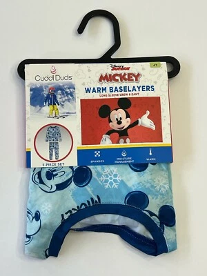 Cuddl Duds Mickey Mouse Cálido Capa Base Conjunto de 2 Piezas Niños Pequeños Talla 4T Azul Nuevo con Etiquetas Foto 1 de 4