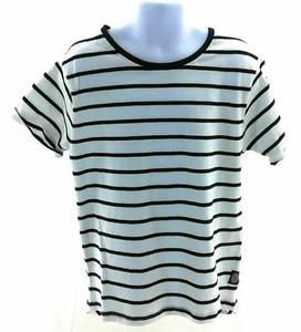 Cactus Boy's Navy Blue & White Striped Short Sleeve Shirt Crew Neck Tee Size 5/6 - Picture 1 of 12