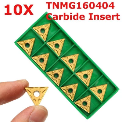 10pcs TNMG160404 Carbide Inserts Blades for CNC Lathe Turning Boring Bar Tool KF - Image 1 of 4