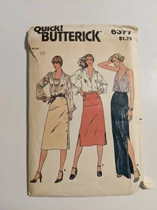 Vintage Butterick 6377 Damengröße 10 Röcke drei Stile Abend Schlitz Knöpfe - Bild 1 von 3