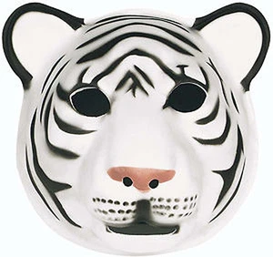 NEW Soft Foam White Tiger Character Mask 28cm x 30cm - Picture 1 of 1