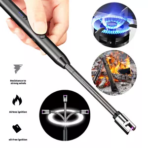 Electric Lighter Dual Arc Plasma Flameless Windproof USB Rechargeable Hiking - Picture 1 of 12