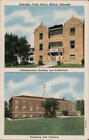 Milford,NE Nebraska Trade School Teich Seward County Linen Postcard Vintage
