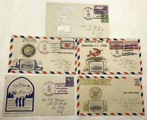 36 1938 USN Navy Commemorative Envelopes Air Mail Postmarked USS Medusa - Picture 1 of 12