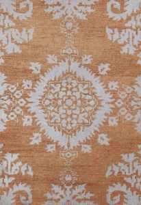 Abstract Transitional Oriental 4x6 Area Rug Hand-knotted Carpet - Picture 1 of 12