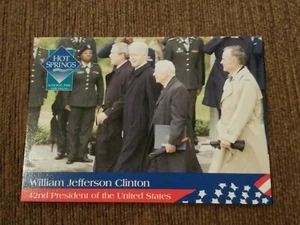 Tarjeta coleccionable President BILL CLINTON William Jefferson Hot Springs Arkansas PROMOCIÓN - Imagen 1 de 6