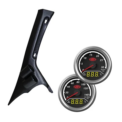 Pillar Pod w/ Grab Handle 2in1 Boost EGT Water Oil Gauge Suits Nissan D40 2006-1 - Image 1 of 4