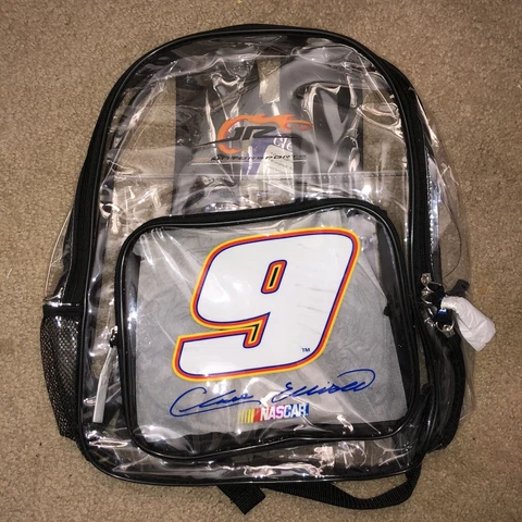 NEW Nascar #9 Chase Elliott JR Motorsports Clear Backpack Cover