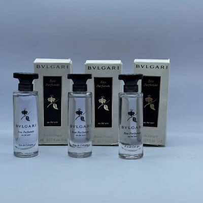 3x Eau Parfumee Au the Noir Por Bvlgari Para Mujer Mini EDC Perfume Splash 0.17oz Foto 1 de 3