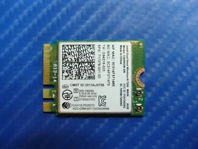 Sony Vaio Tap 11 SVT112A2WL 11.6" Genuine WiFi Wireless Card 7260NGW 717379-001 - Image 1 of 2