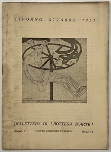 WILDT ADOLFO BOLLETTINO DI BOTTEGA D'ARTE LIVORNO 1923 ANNO II° N° 15 - Imagen 1 de 9