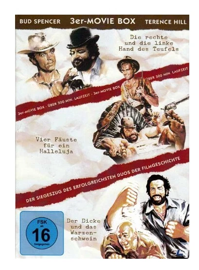 Bud Spencer - Terence Hill - 3er-MOVIE-BOX - Vier Fäuste...3 DVD's NEU/OVP - Bild 1 von 1