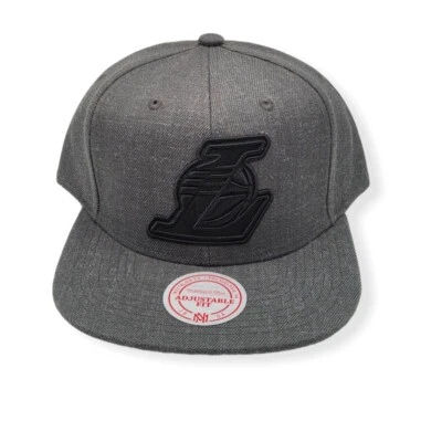 Gorra Mitchell & Ness Los Angeles Lakers de lana brezo oscuro ajustable con cierre a presión Foto 1 de 4