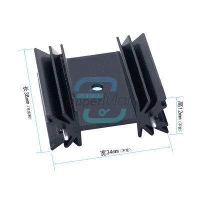 Dissipatore di calore in alluminio dissipatore di calore TO-247 TO-220 transistor sonoro 34x38x12mm - Immagine 1 di 4