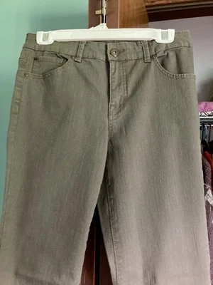 Pantalones para mujer BANDOLINO verde pardusco "Mandie" 5 bolsillos; talla 8. Nuevo sin etiquetas Foto 1 de 4