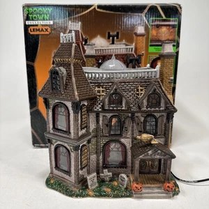 Lemax Spooky Town Alford Mansión Casa Embrujada Iluminada Halloween 25675A LEER - Imagen 1 de 18