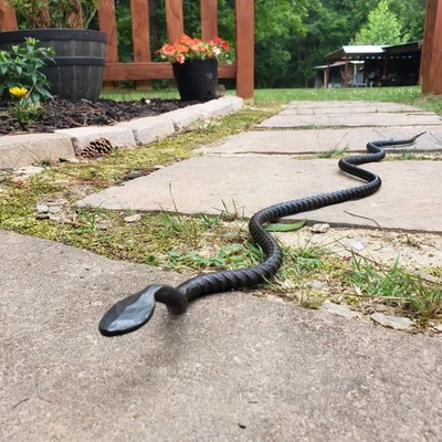 Black Snake Bird Deterrent Garden Decor Blacksmith Made Hand Forged  - Image 1 of 4