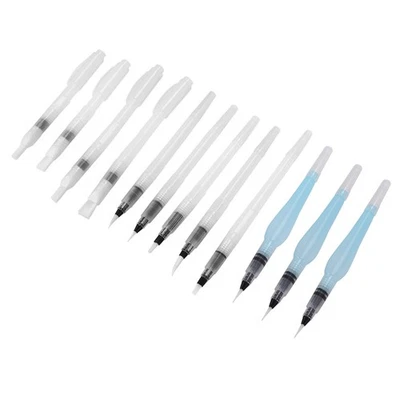 Water Color Brush Pen Set 12 Pcs Water Paint Brushes Refillable Watercolor2209 - Image 1 of 4