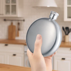 5/8 Oz Round Whiskey Flask Leakproof Hip Flask Father's Day Gifts - Picture 1 of 14