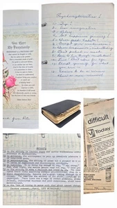 Vtg Alcoholics Anonymous Philosophical Junk Journal Diary Blank Pages Ephemera - Picture 1 of 19