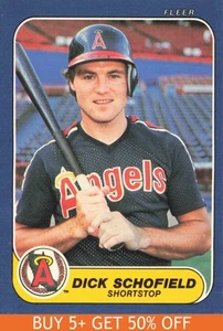 1986 Fleer #167 Dick Schofield California Angels Baseball - Picture 1 of 2