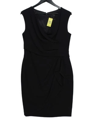 Coast A-Line Midi Dress UK14 in Black - Image 1 of 4