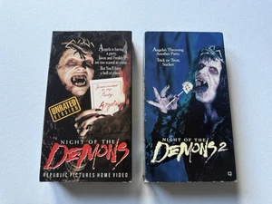 Night of the Demons 1 & 2 VHS Republic Pictures Great Condition - Picture 1 of 8