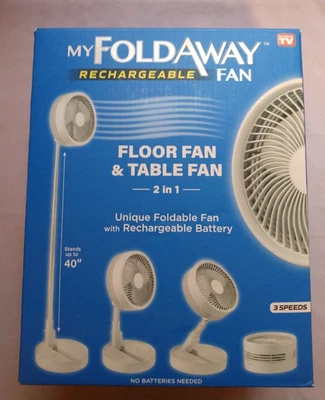 My Foldaway Rechargeable Fan, 3 Speeds,Stands Up to 40"New Open *Fast Shipping!! - Image 1 of 4