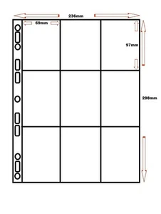 50 x 9 POCKET A4 STORAGE SLEEVES FOR POKEMON TRADING CARDS - ACID FREE - Picture 1 of 2