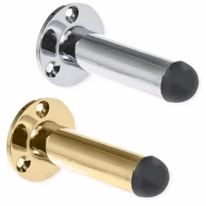 PROJECTION DOOR STOPS Polished Gold Silver Brass Chrome Bumper Buffer Stopper UK - Picture 1 of 14